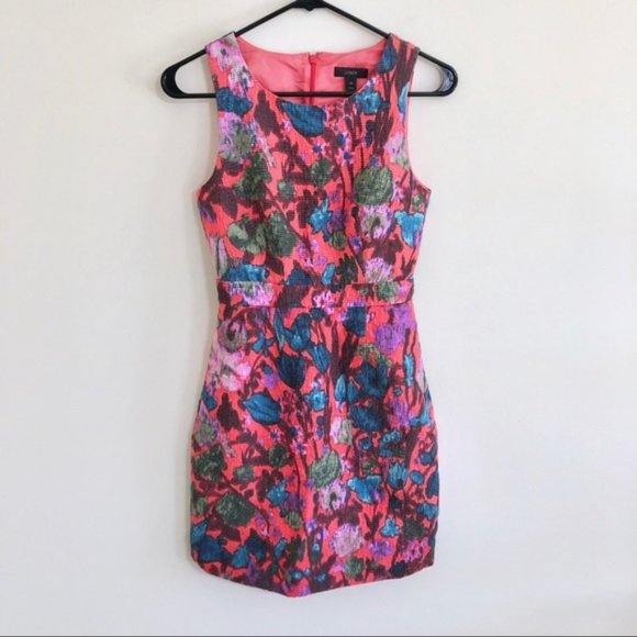 J. Crew Silk Blend Floral Sheath Dress - Picture 1 of 6
